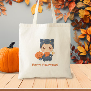 Erste Halloween-Niedlich-Kinderkatzenkostüm Tragetasche
