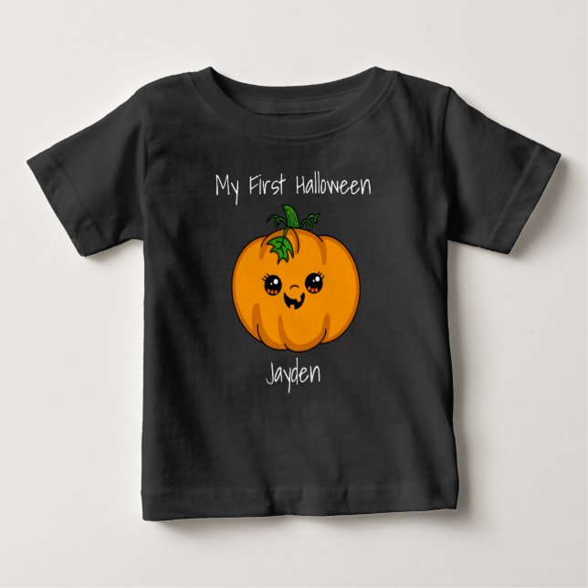 Erste Halloween Personalisiert Baby Baby T-shirt (Vorderseite)