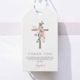 Erste heilige Kommune Danke Dusty Pink Rose Geschenkanhänger