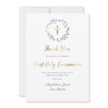 Erste heilige Kommune Dankeschön Karte