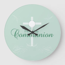 Erste heilige Kommune, Drehbuch in Soft Green Große Wanduhr