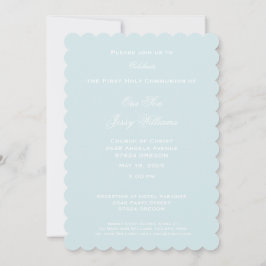 Erste Heilige Kommune Kreuz mit Taube und Herz Einladung