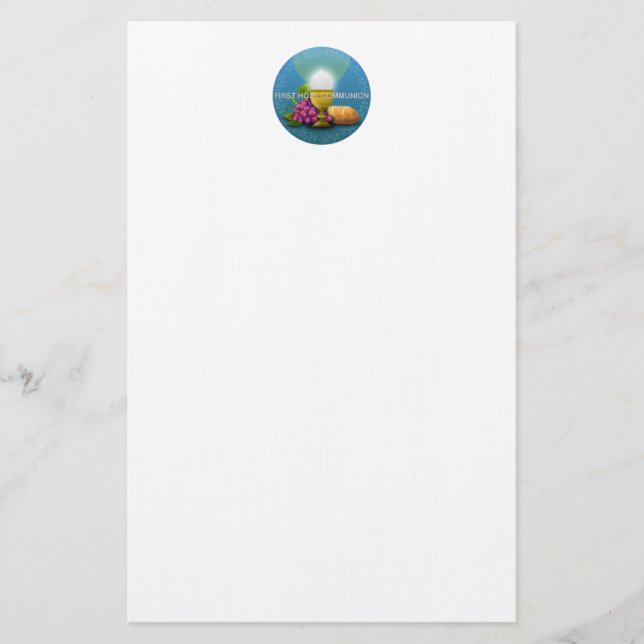 Erste Heilige Kommunion - 1 Briefpapier (Vorderseite)