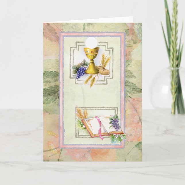 Erste heilige Kommunion, Bestätigung Karte (Vorderseite)