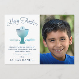Erste heilige Kommunion danken Ihnen, - Foto, Dankeskarte