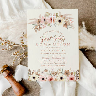 erste heilige Kommunion des Böhmischen Blütenbunde Einladung