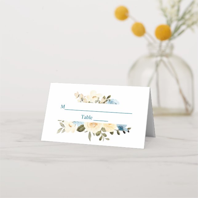 Erste Heilige Kommunion Elfenbeinblume Grüne Platzkarte (Vorderseite)