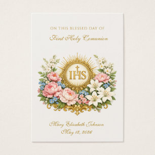 Erste Heilige Kommunion Erinnerung IHS Floral
