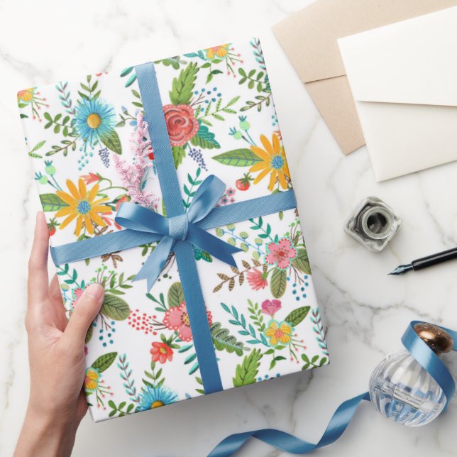 Erste Heilige Kommunion Floral | Schleifpapier Geschenkpapier (Schenken)