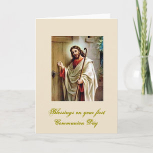 Erste heilige Kommunion - Glückwünsche - Karte