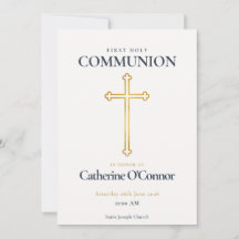 Erste heilige Kommunion Goldkreuz