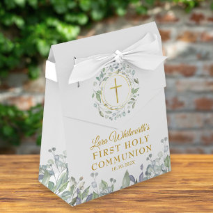 Erste heilige Kommunion Grünzeug Laub Geschenkschachtel