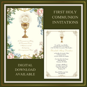 Erste heilige Kommunion Jesus Eucharistie Einladung