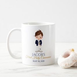 Erste heilige Kommunion Jungen Minimalistische Ker Kaffeetasse