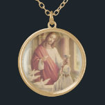 Erste Heilige Kommunion Katholik Jesus Girl Vergoldete Kette<br><div class="desc">Dies ist ein wunderschönes traditionelles katholisches Bild von Jesus,  das einem jungen Mädchen auf ihrer ersten heiligen Kommunion den Gastgeber anbietet.</div>