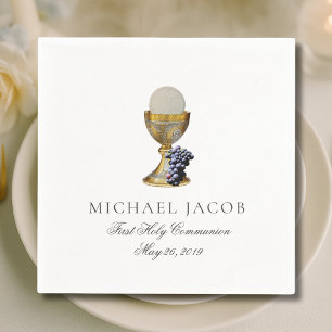 Erste Heilige Kommunion Katholische Kirche Gastgeb Serviette