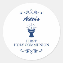 Erste Heilige Kommunion Kelch Aufkleber für Jungen