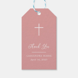 Erste heilige Kommunion Pink Cross Einfach Vielen  Geschenkanhänger