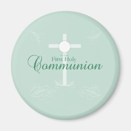Erste heilige Kommunion, Skript in Soft Green Magnet