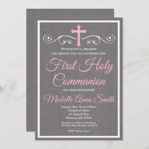 Erste heilige Kommunions-Einladung, erste Einladung