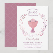 Erste heilige Kommunions-Einladung - Mädchen laden