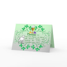 Erste heilige Kommunions-Gruß-Karte traditionell