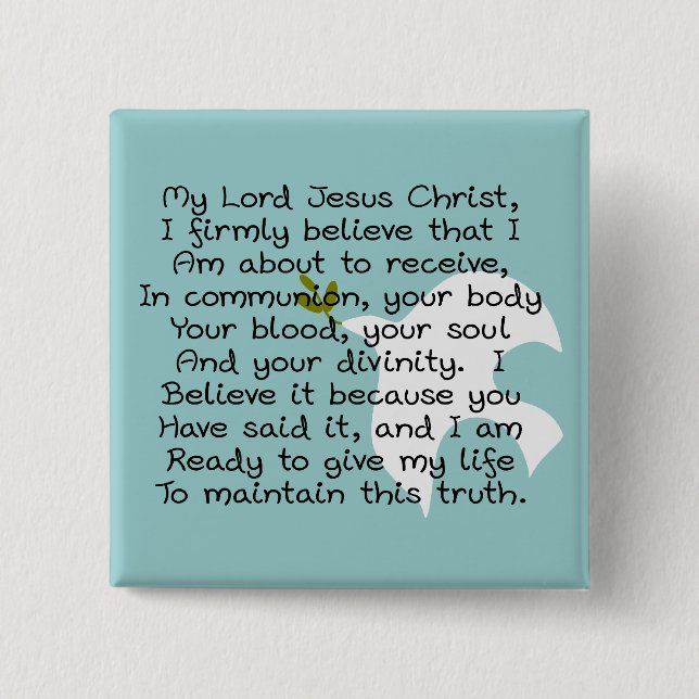 Erste heilige Kommunions-Tagesgeschenke Button (Vorderseite)