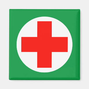 Erste Hilfe - Medizinische Hilfe - Krankenwagen, H Magnet