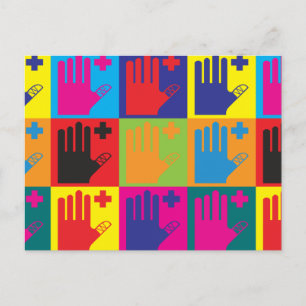 Erste Hilfe Pop Art Postkarte