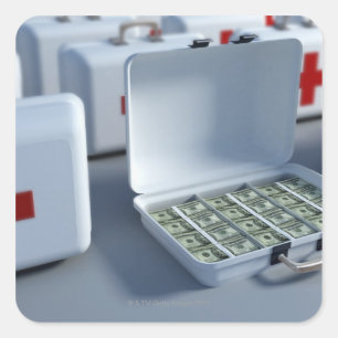 Erste Hilfe Quadratischer Aufkleber