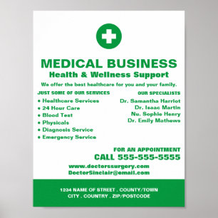 Erste Hilfe-Symbol, General Practitioner, Krankens Poster