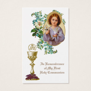 ERSTE HOLY COMMUNION EUCHARIST PRAYER HOLY CARD