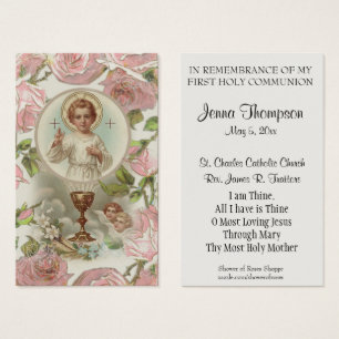 ERSTE HOLY COMMUNION VINTAG PRAYER HOLY CARD