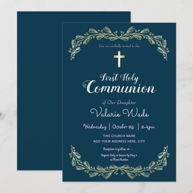 Erste Imitate mit Extravagantem Blumenrahmen aus d Einladung (Vorne/Hinten)