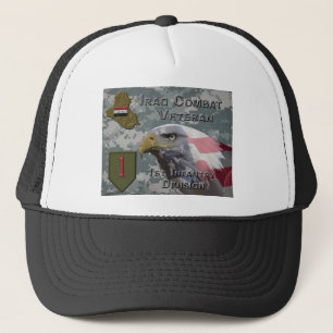 Erste Infanterie Div Irak Kampf Veteran Truckerkappe