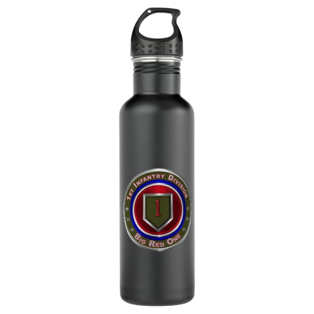 Erste Infanterie-Division "Big Red One" Edelstahlflasche (Vorderseite)