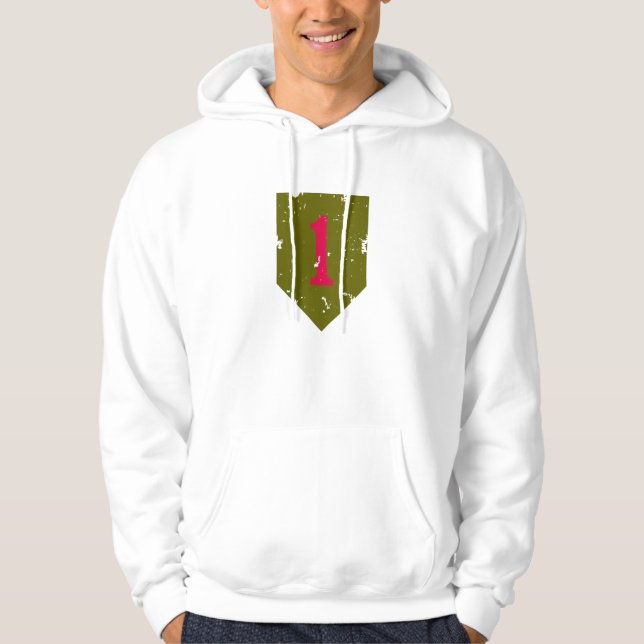 Erste Infanterieabteilung "Big Red One" beängstige Hoodie (Vorderseite)