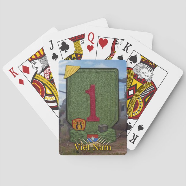 Erste Infanterieabteilung Vietnamkrieg Poker Cards Spielkarten (Rückseite)