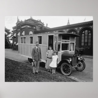 Erste jemals mobile Motor Zuhause? 1924 Foto Poster