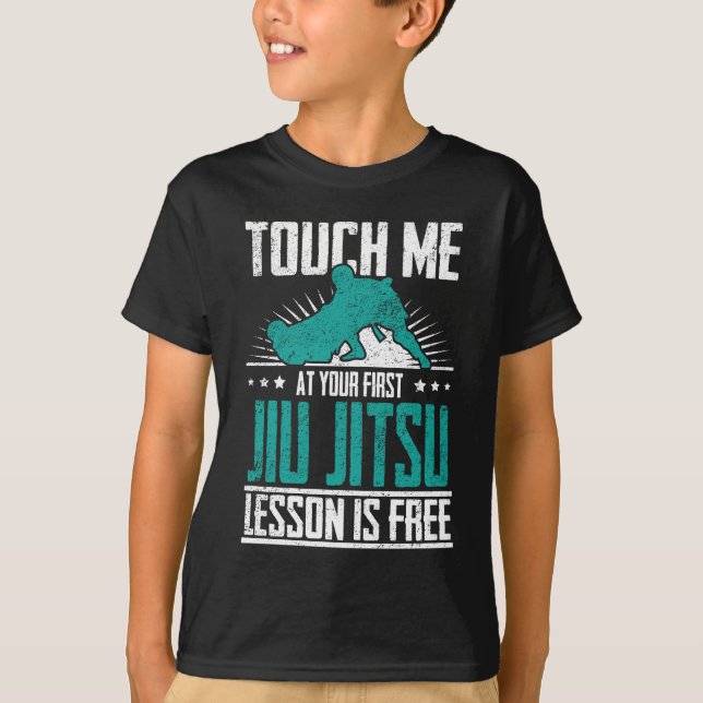 Erste Jiu Jitsu Lektion ist frei brasilianisches T-Shirt (Vorderseite)