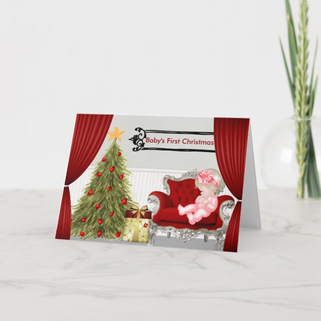 Erste Karte des Babys Weihnachts (Vorderseite)