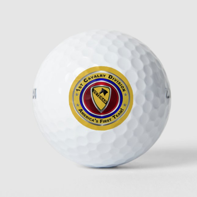 Erste Kavallerieabteilung Amerikas erster Teamvete Golfball (Vorderseite)