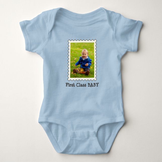 ERSTE KLASSE BABY Best Baby Ever Custom Foto Baby Strampler (Vorderseite)