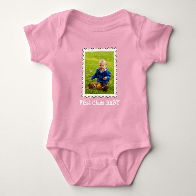 ERSTE KLASSE BABY Best Baby Ever Custom Foto Baby Strampler (Vorderseite)