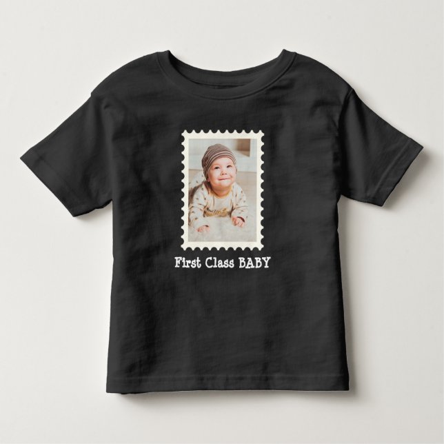 ERSTE KLASSE BABY Best Baby Ever Custom Foto Kleinkind T-shirt (Vorderseite)