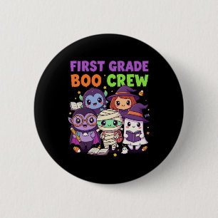 Erste Klasse Boo Crew Niedlich Halloween Clroom De Button