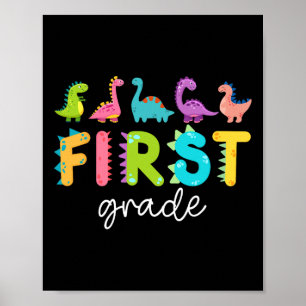 Erste Klasse Dinosaurier zurück zum Tee der ersten Poster