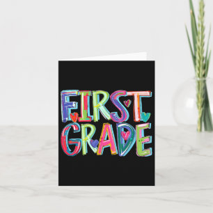 Erste Klasse Funny Back to School Happy First Day Karte