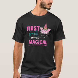 Erste Klasse ist magisches Einhorn 1. Klasse Lehre T-Shirt