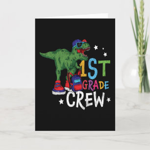 Erste Klasse Kinder Lehrerin Squad Dinosaurier Karte